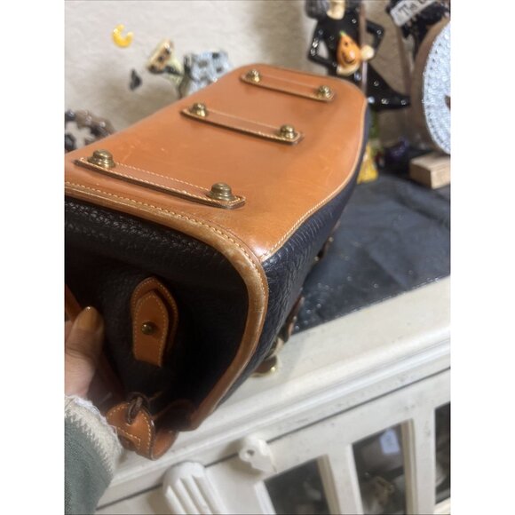 Dooney & Bourke Pebble Leather Handbag Navy Purse Vintage Satchel Purse Handbag - Picture 13 of 15